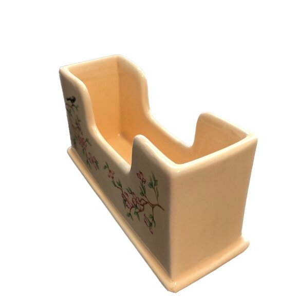 Business Card Holder, Russ Berrie, Bird in a Pink Dogwood Tree, Vintage, - Picture 2 of 5